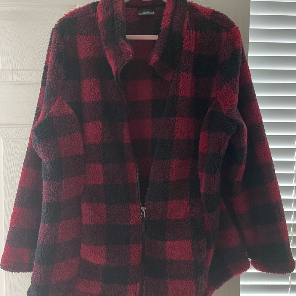 32 Degrees Red and Black Teddy Jacket
